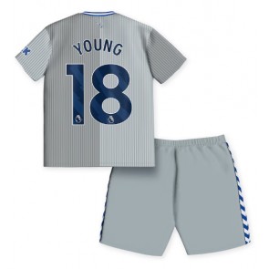Everton Ashley Young #18 Tredjeställ Barn 2023-24 Kortärmad (+ Korta byxor)